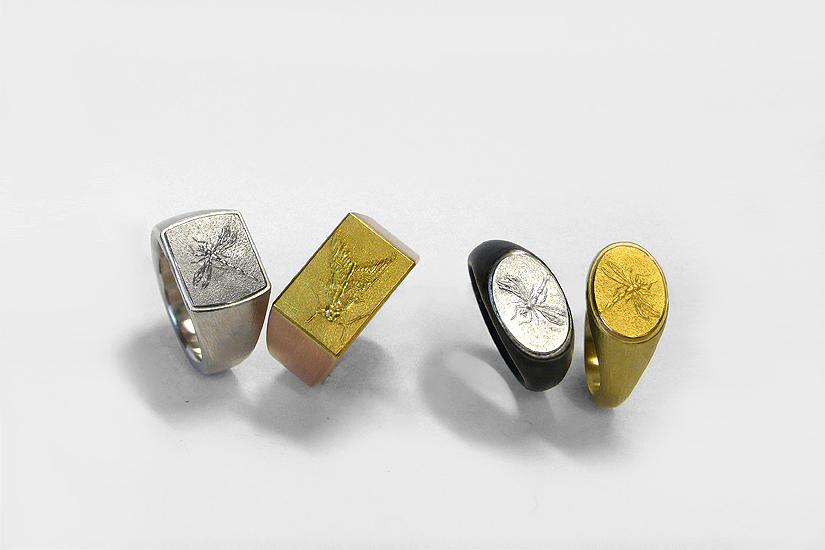 Siegelringe, Silber/750er Weißgold, Bronze/750er Gelbgold, Edelstahl/Silber, 750er/900er Gold